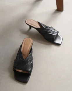 Talons|Sandals*Flattered - Emi En Cuir BLACK