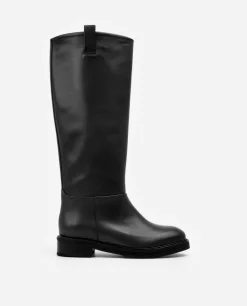 Booties & Boots*Flattered - Frances Leather Boots BLACK