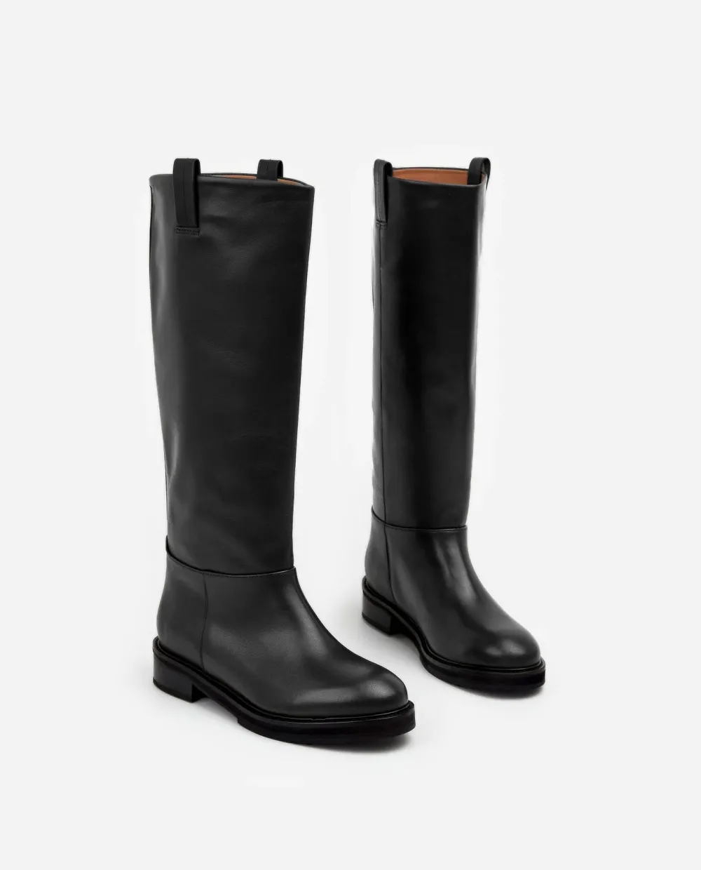 Booties & Boots*Flattered - Frances Leather Boots BLACK