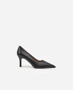 Talons*Flattered - Roberta Leather Heels BLACK
