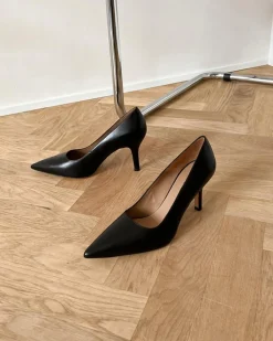 Talons*Flattered - Roberta Leather Heels BLACK