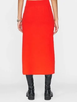 Wool & Cashmere*Frame - Compact Pencil Skirt BRIGHT RED