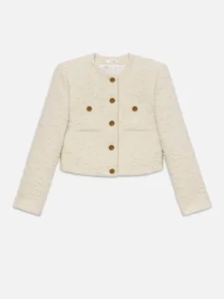 Blazers & Vestes*Frame - Cropped Button Front Jacket ECRU