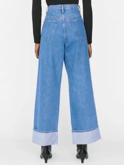 Large*Frame - High Rise Wide Leg Jeans With Hem MEADOW