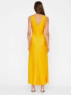 Occasions|Midi*Frame - Lace Front Midi Dress NECTARINE