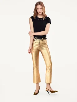 Bootcut*Frame - Le Crop Mini Boot GOLD CHROME