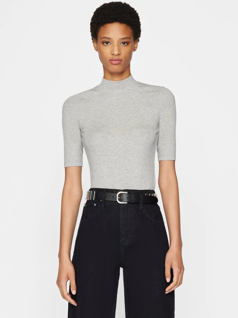 Long Sleeves*Frame - Rib Turtleneck GRIS HEATHER