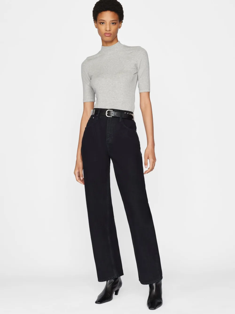 Long Sleeves*Frame - Rib Turtleneck GRIS HEATHER