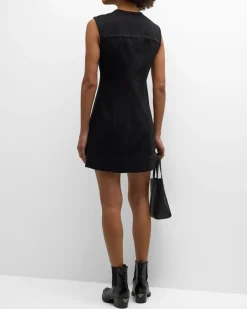 Short*Frame - Seamed Scoop Dress BLACK