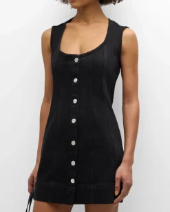 Short*Frame - Seamed Scoop Dress BLACK