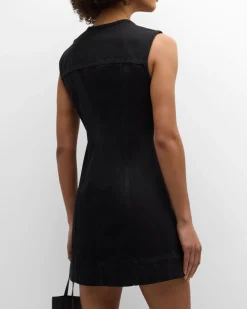 Short*Frame - Seamed Scoop Dress BLACK