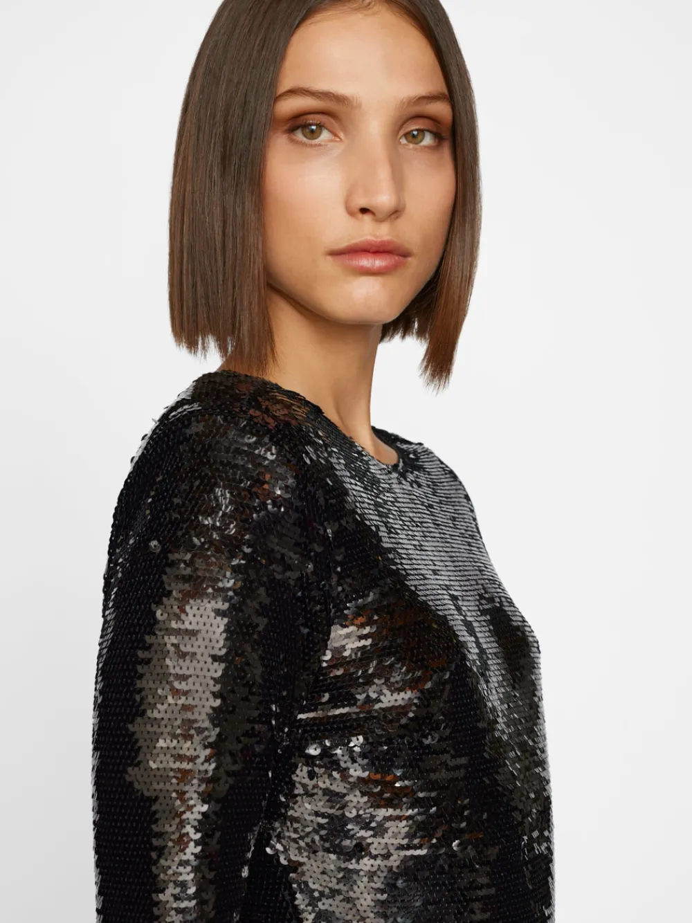 Occasions|Short*Frame - Sequin Knit Dress NOIR