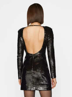 Occasions|Short*Frame - Sequin Knit Dress NOIR