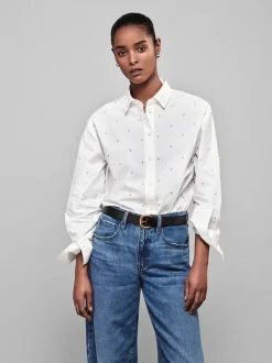 Blouses & Shirts*Frame - The Oversized Pearl Shirt WHITE