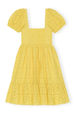 Short*Ganni - Borderie Anglaise Mini Dress MAIZE
