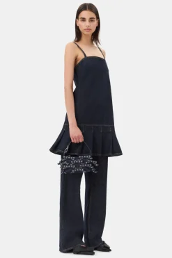 Bags*Ganni - Butterfly Small Pouch Bow Eyelet Denim