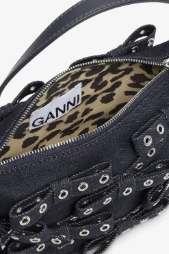 Bags*Ganni - Butterfly Small Pouch Bow Eyelet Denim