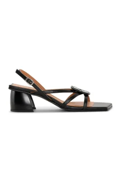 Talons|Sandals*Ganni - Butterfly Strass Kitten Heel Sandal BLACK