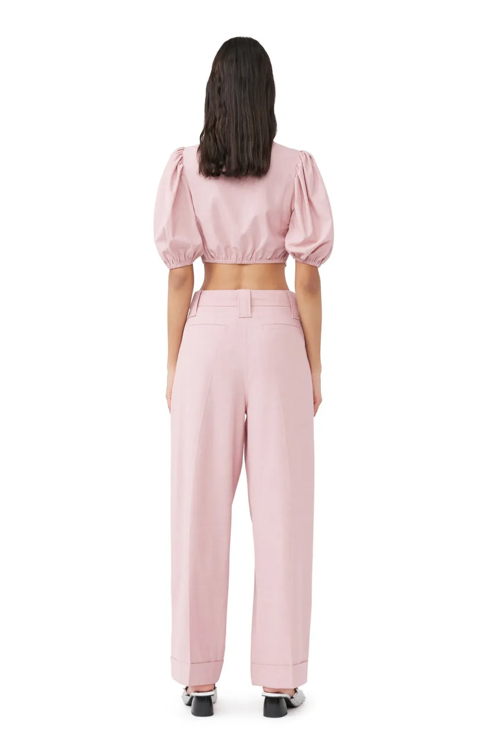 Blouses & Shirts*Ganni - Chinea Blouse Short Closure PINK FIRE