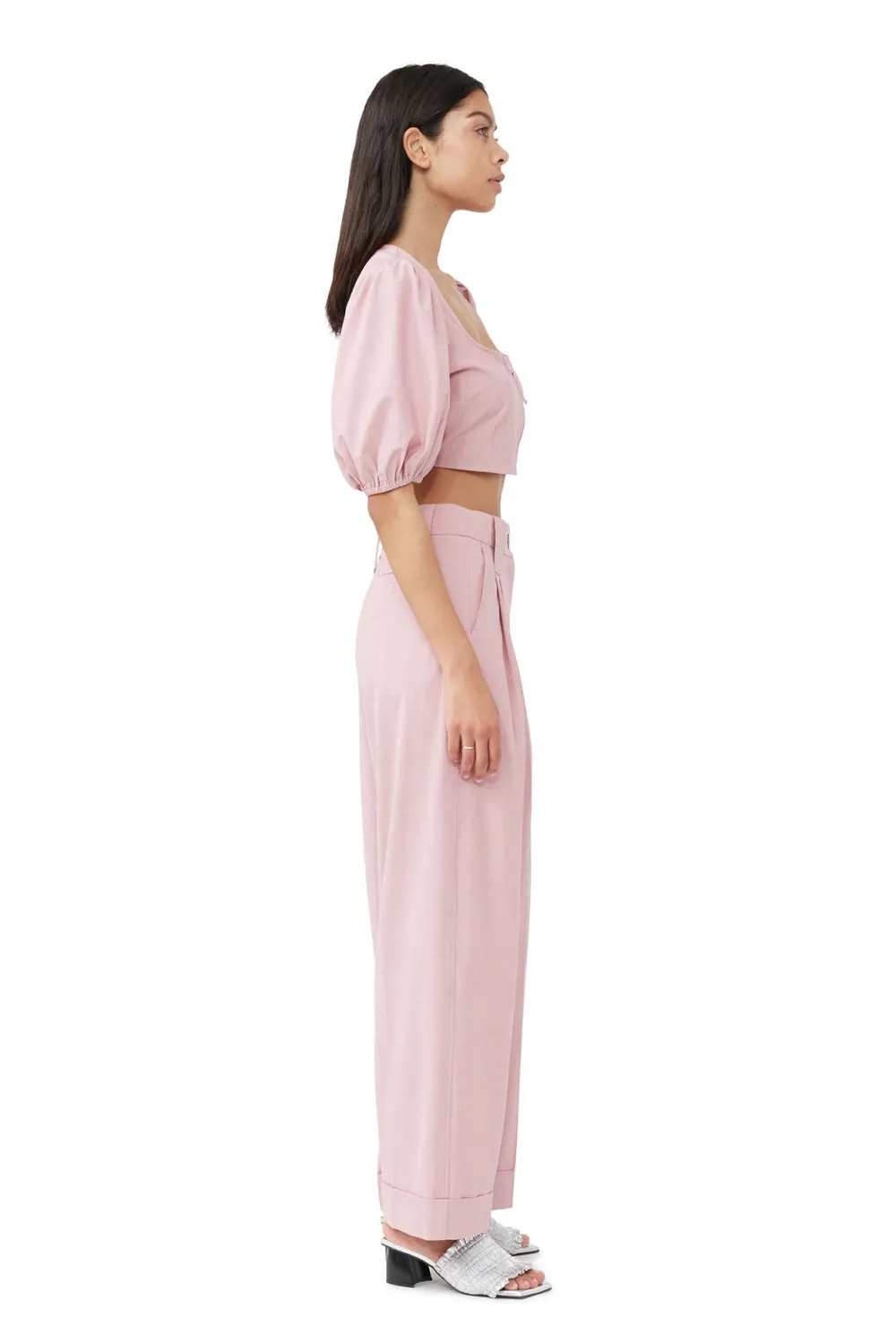Blouses & Shirts*Ganni - Chinea Blouse Short Closure PINK FIRE