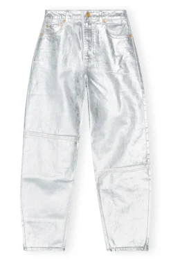 Large*Ganni - Foil denim stary BRIGHT WHITE