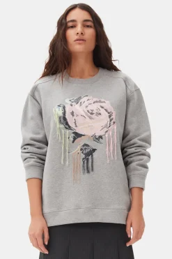 Sweatshirt*Ganni - Heavy Fleece Drop Shoulder Sweatshirt PALOMA MELANGE
