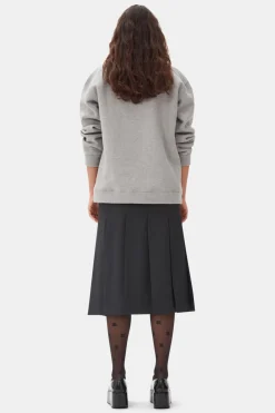 Sweatshirt*Ganni - Heavy Fleece Drop Shoulder Sweatshirt PALOMA MELANGE