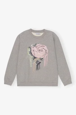 Sweatshirt*Ganni - Heavy Fleece Drop Shoulder Sweatshirt PALOMA MELANGE