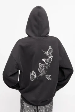 Sweatshirt*Ganni - Isoli Heart Oversized Hoodie PHANTOM