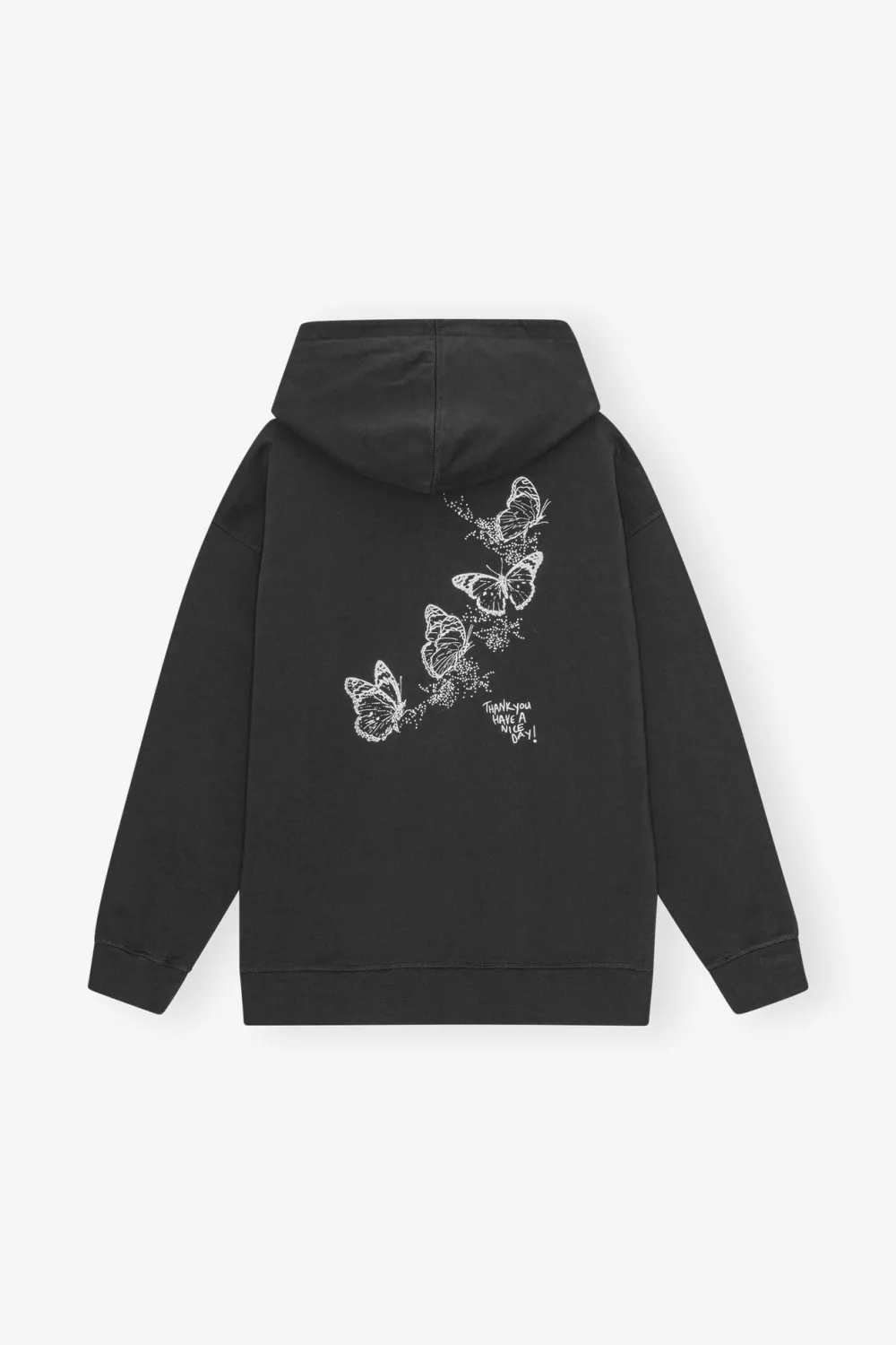 Sweatshirt*Ganni - Isoli Heart Oversized Hoodie PHANTOM