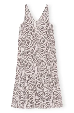Long*Ganni - Long Light Cotton Dress EGRET