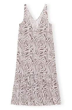 Long*Ganni - Long Light Cotton Dress EGRET