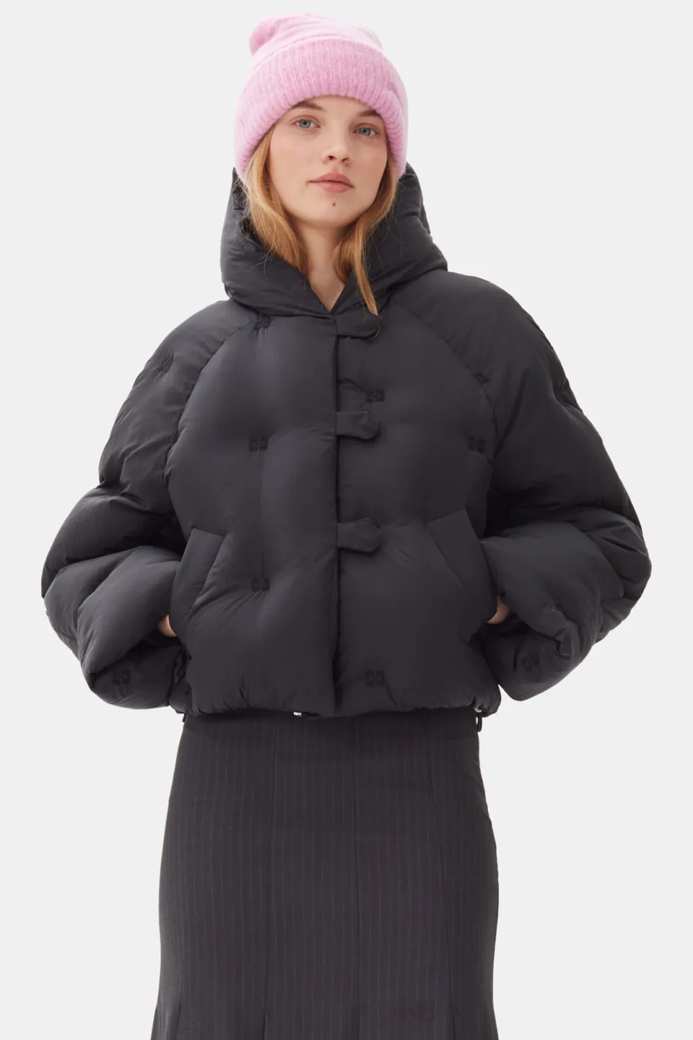 Matelassés & Duvets*Ganni - Nylon tech Puffer Short Jacket BLACK
