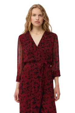 Midi*Ganni - Printed light georgette wrap midi dress SYRAH