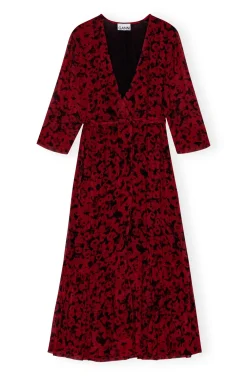 Midi*Ganni - Printed light georgette wrap midi dress SYRAH