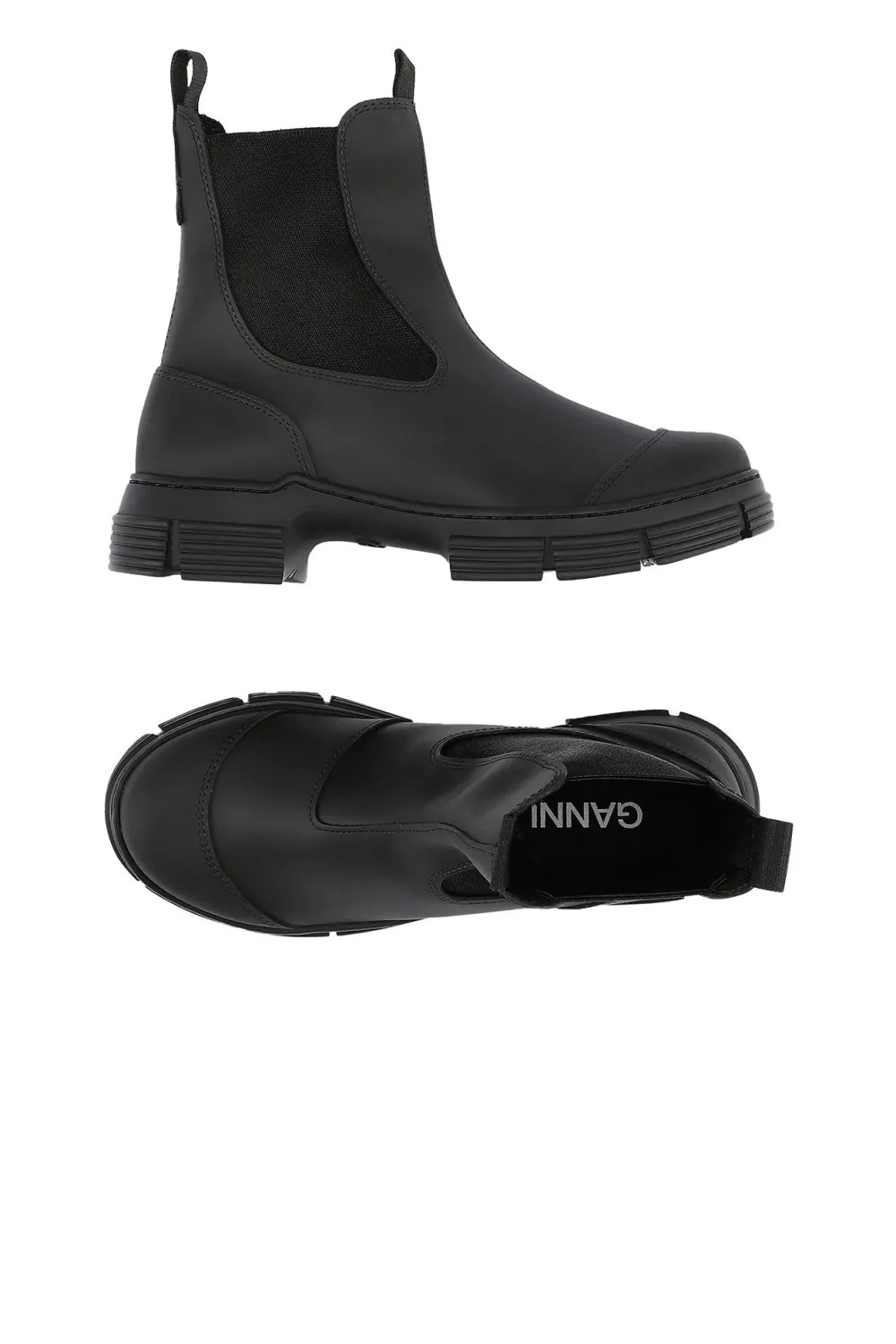 Booties & Boots*Ganni - Recycled Rubber City Boot BLACK