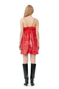 Short*Ganni - Sequins Mini Dress FIERY RED