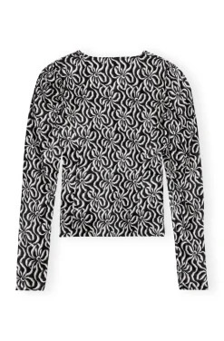 Blouses & Shirts*Ganni - Silk stretch satin blouse BLACK