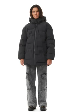 Matelassés & Duvets*Ganni - Soft Puffer Midi Jacket BLACK