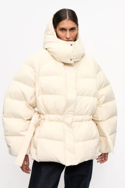 Matelassés & Duvets*Ganni - Tech Seersucker Oversized Puffer Jacket TOFU
