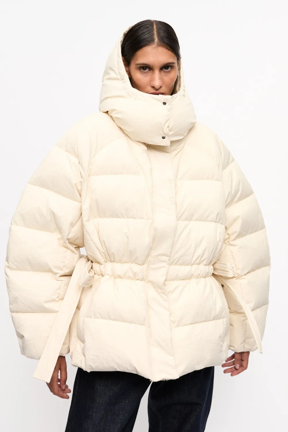 Matelassés & Duvets*Ganni - Tech Seersucker Oversized Puffer Jacket TOFU