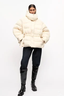 Matelassés & Duvets*Ganni - Tech Seersucker Oversized Puffer Jacket TOFU