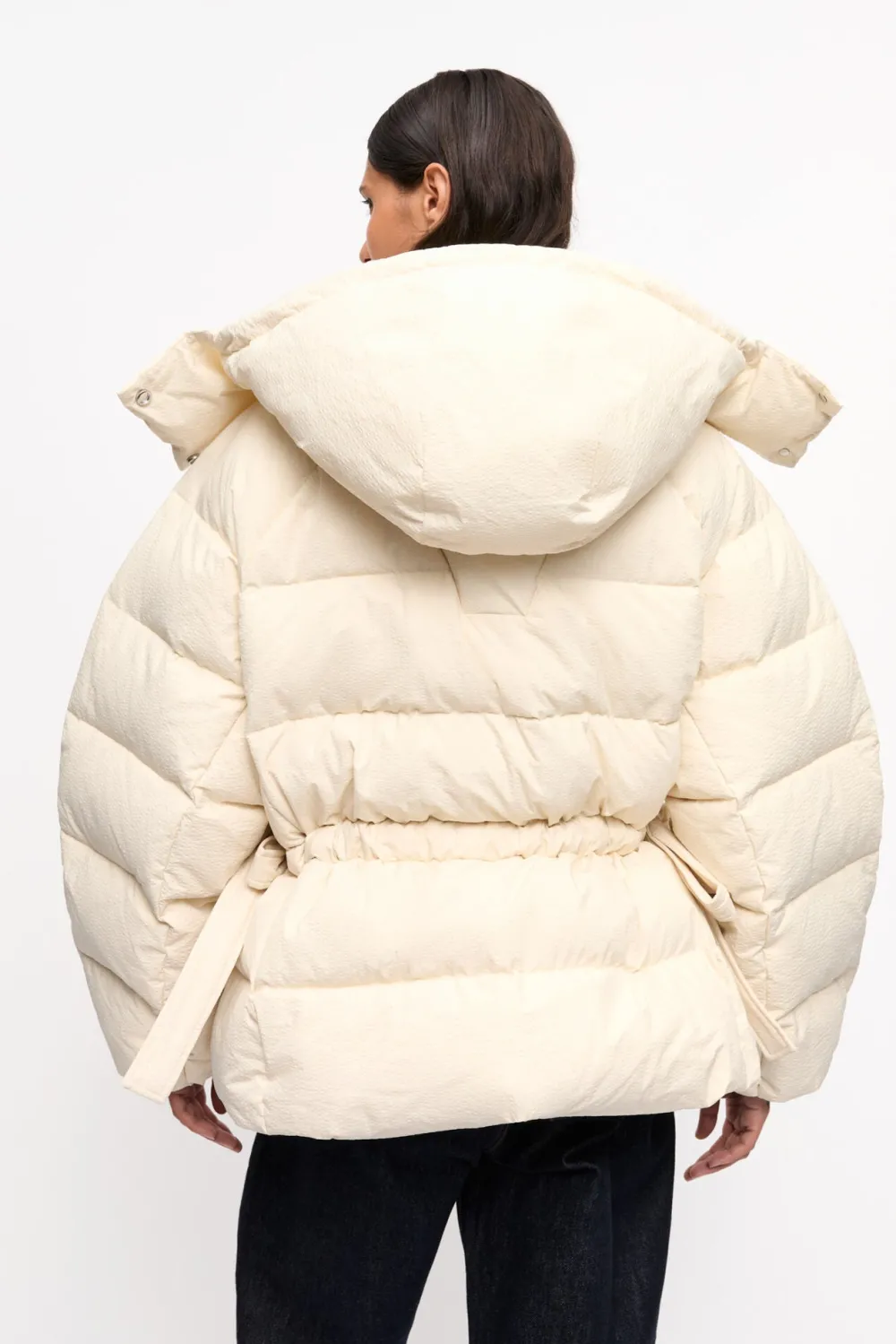 Matelassés & Duvets*Ganni - Tech Seersucker Oversized Puffer Jacket TOFU