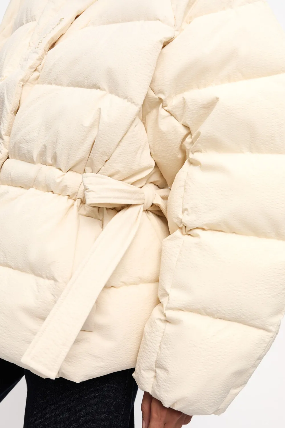 Matelassés & Duvets*Ganni - Tech Seersucker Oversized Puffer Jacket TOFU