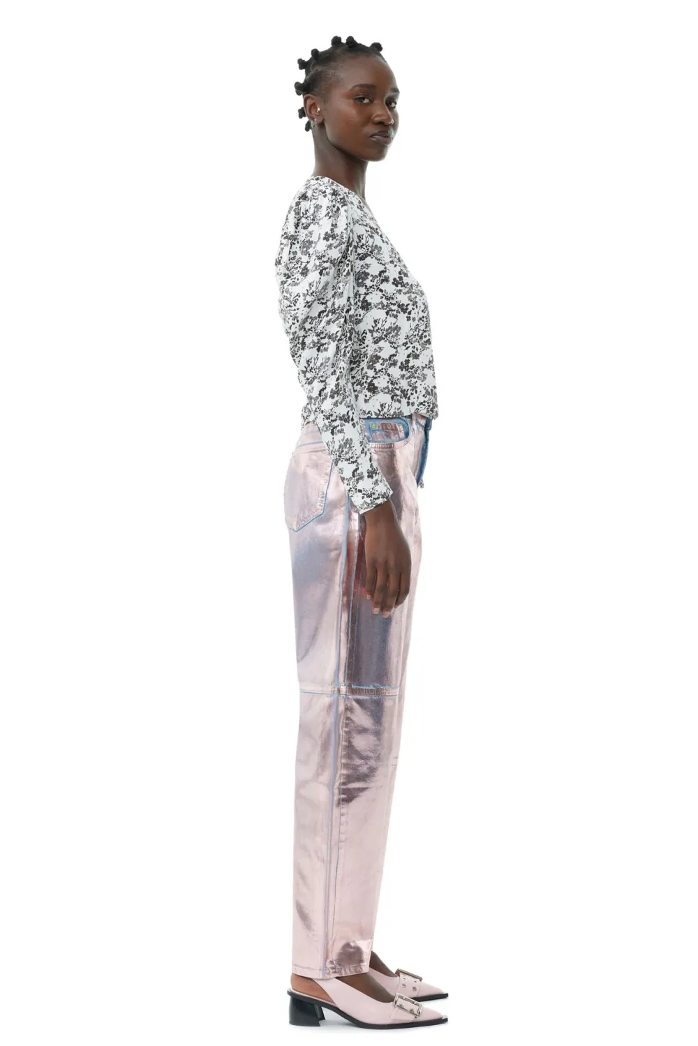 Blouses & Shirts*Ganni - Viscose Twill Wrap Blouse EGRET