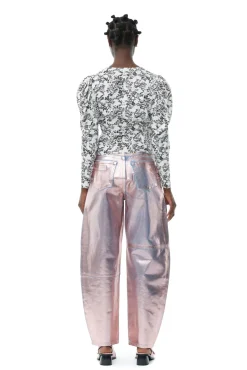 Blouses & Shirts*Ganni - Viscose Twill Wrap Blouse EGRET