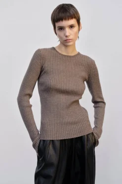 Wool & Cashmere*HERSKIND - Camb Blouse Merino Wool EARTH