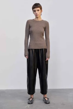 Wool & Cashmere*HERSKIND - Camb Blouse Merino Wool EARTH