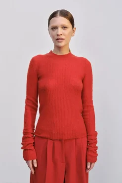 Wool & Cashmere*HERSKIND - Tony Knit Blouse RED