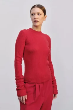 Wool & Cashmere*HERSKIND - Tony Knit Blouse RED
